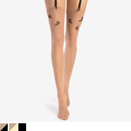 Punčochy na podvazky Fiore Farfalle