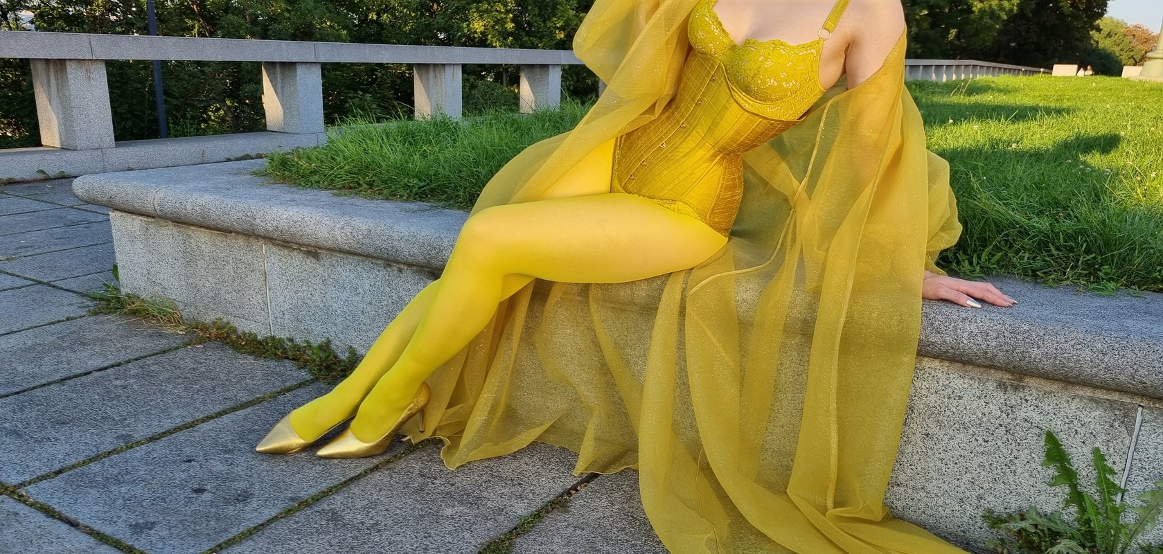 Punčochové kalhoty Veneziana Satin 40 Lime