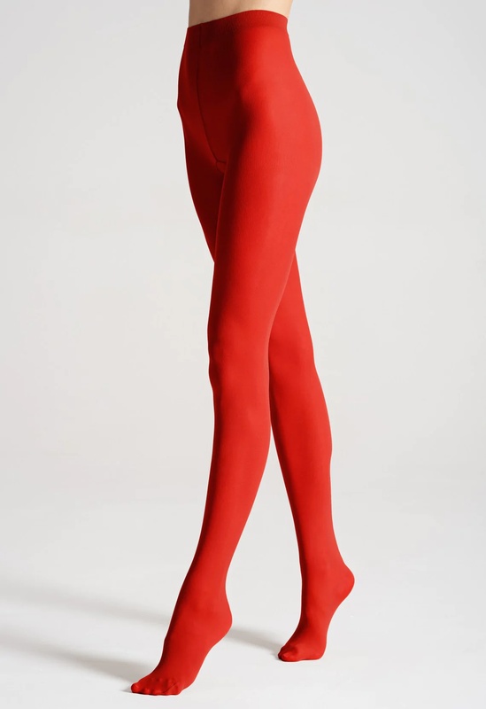 Punčochové kalhoty Veneziana Satin 40 Rosso