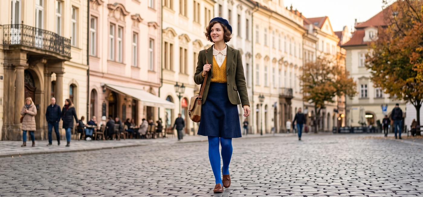 Modré punčochové zboží (kobaltová, jeansová) | Timea.cz
