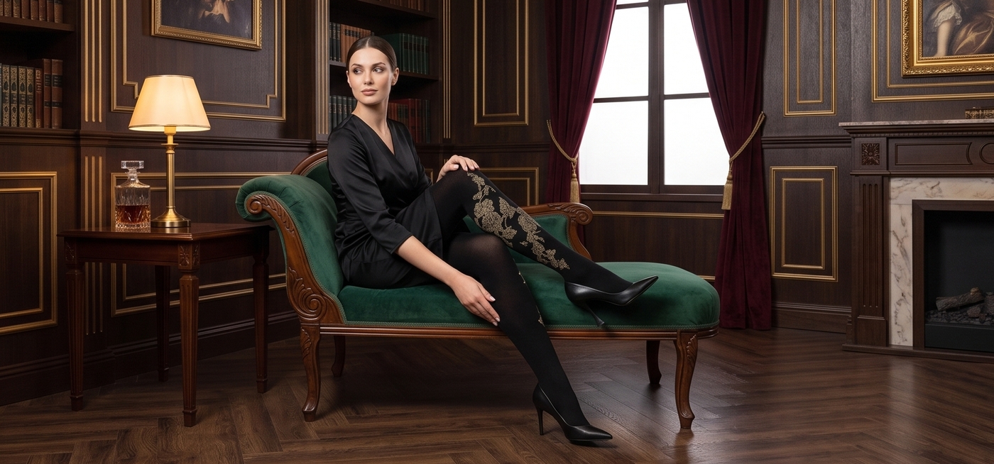 Zlaté a třpytivé punčochové zboží | Timea.cz